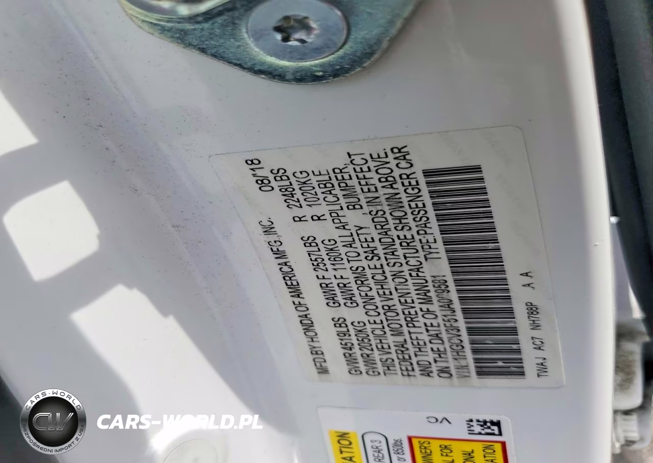 2018 Honda Accord Hybrid Exl VIN:1HGCV3F51JA009581 - 13
