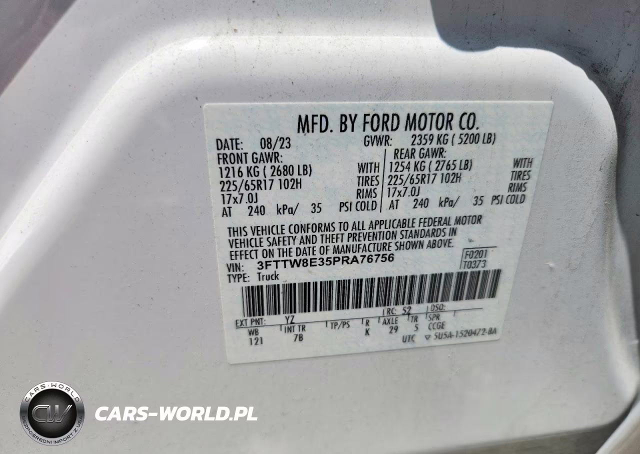 2023 Ford Maverick Xl VIN:3FTTW8E35PRA76756 - 12
