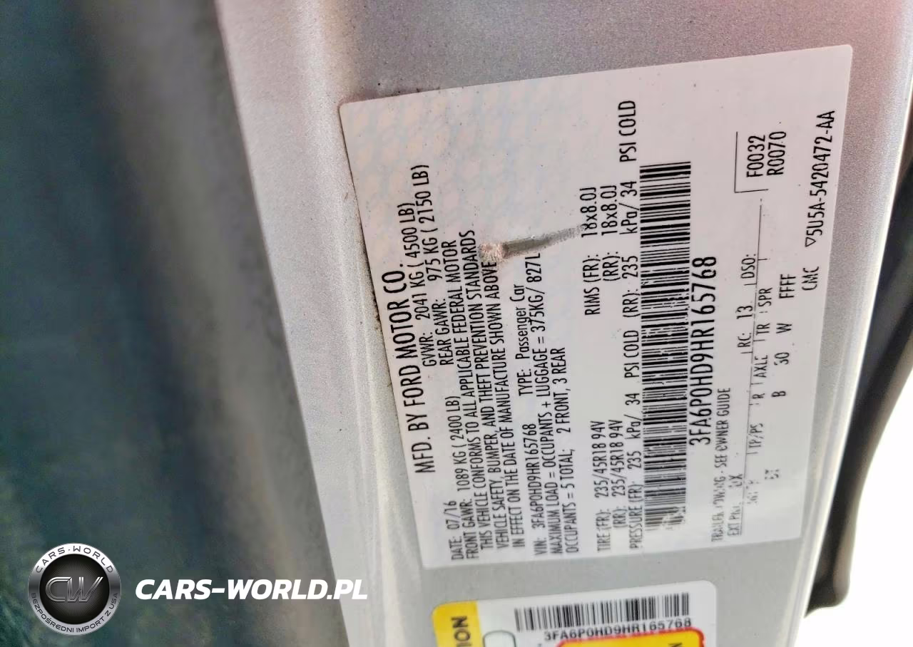 2017 Ford Fusion Se VIN:3FA6P0HD9HR165768 - 12