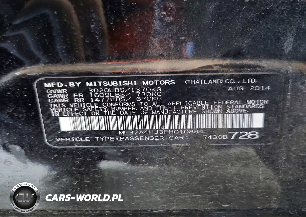 2015 Mitsubishi Mirage Es VIN:ML32A4HJ3FH010884 - 12
