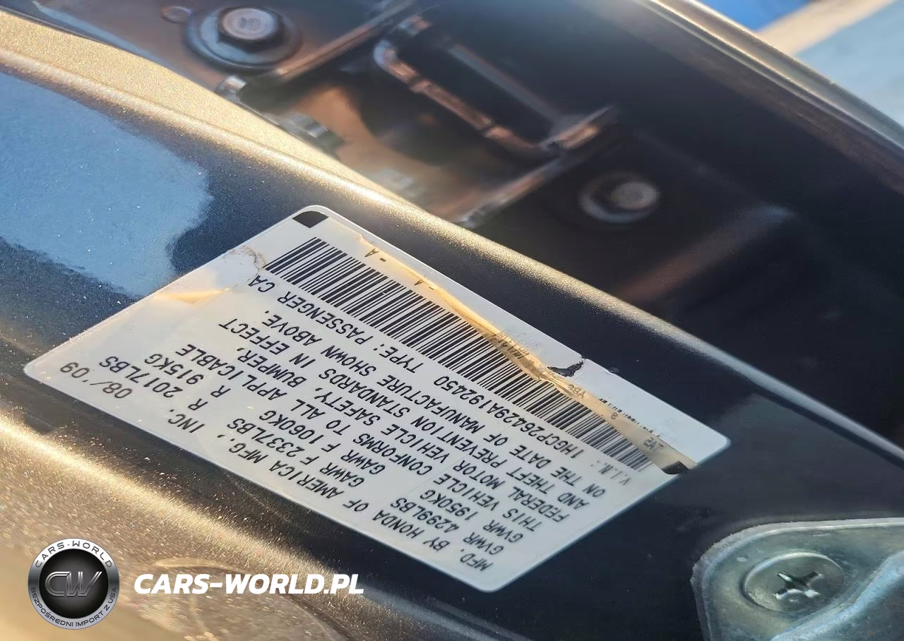 2009 Honda Accord Lxp VIN:1HGCP26429A192450 - 12