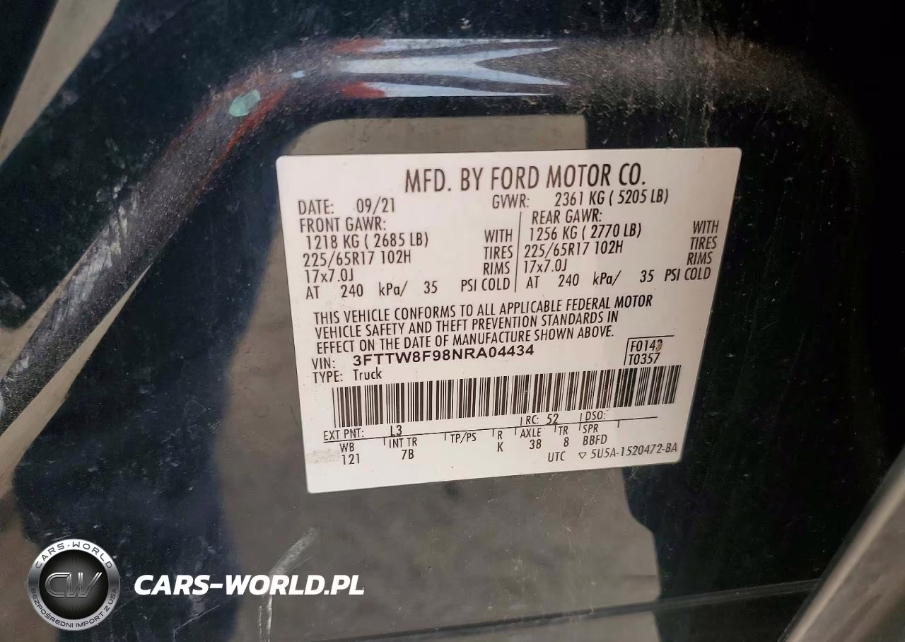 2022 Ford Maverick Xl VIN:3FTTW8F98NRA04434 - 12