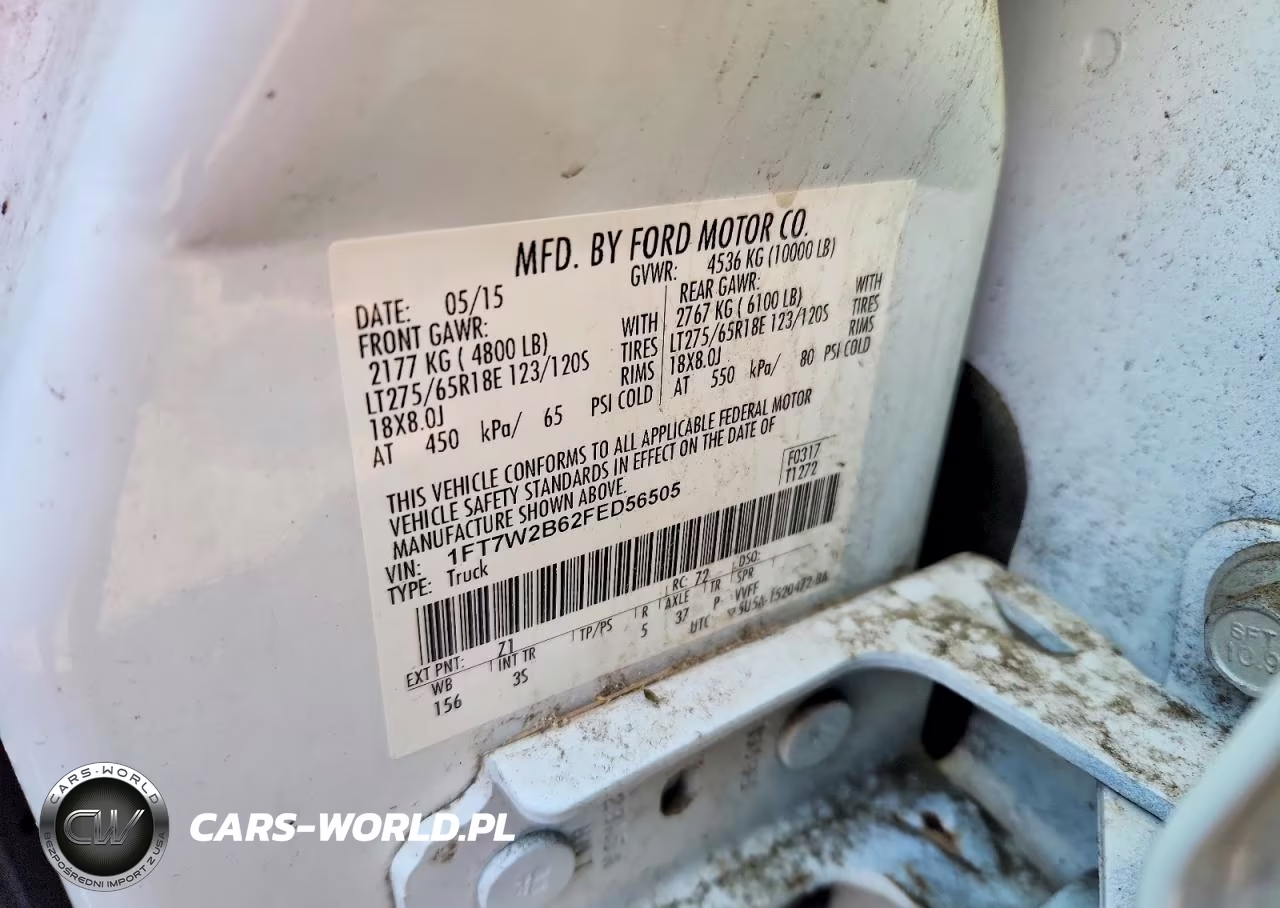 2015 Ford F250 Super Duty VIN:1FT7W2B62FED56505 - 12