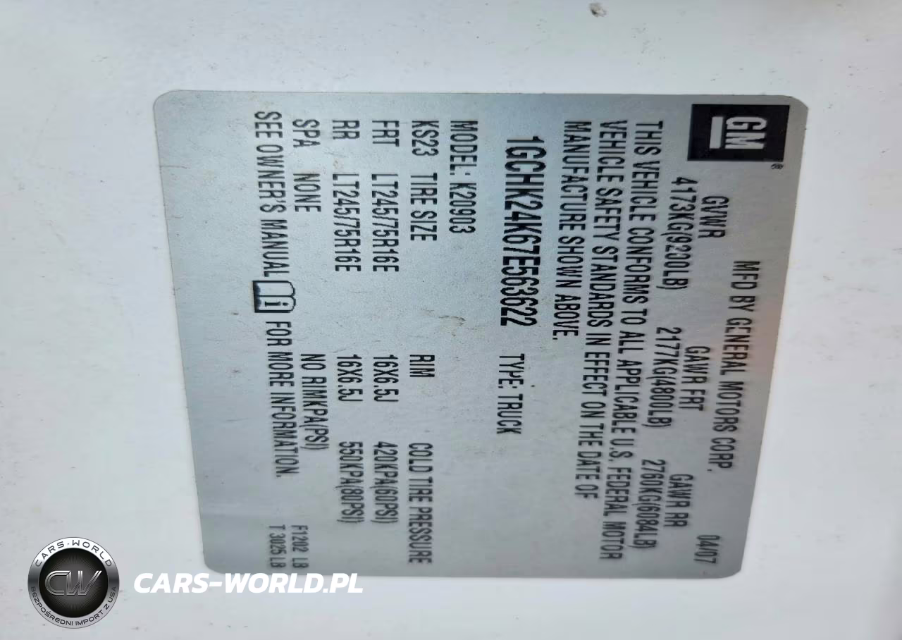 2007 Chevrolet Silverado K2500 Heavy Duty VIN:1GCHK24K67E563622 - 13