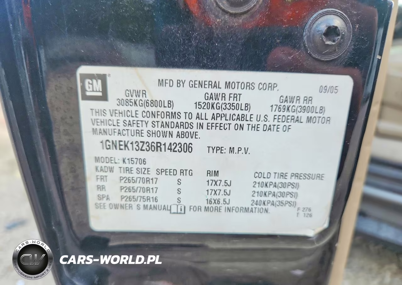 2006 Chevrolet Tahoe K1500 VIN:1GNEK13Z36R142306 - 12