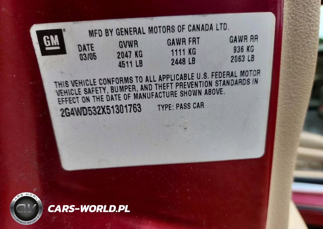 2005 Buick Lacrosse Cxl VIN:2G4WD532X51301763 - 12