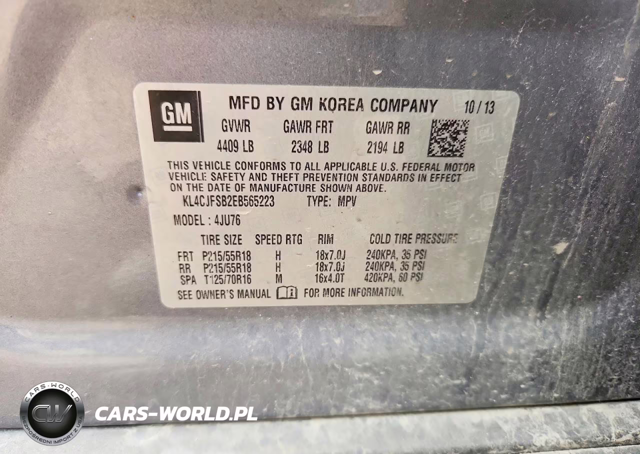 BUICK ENCORE CON VIN:KL4CJFSB2EB565223 - 13