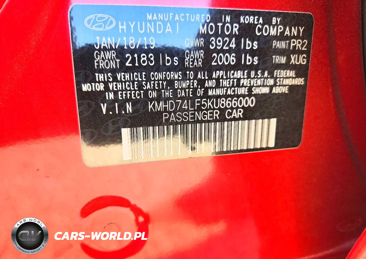 2019 Hyundai Elantra Se VIN:KMHD74LF5KU866000 - 13