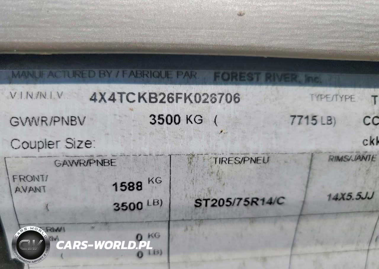2015 Fvch Travel VIN:4X4TCKB26FK026706 - 8