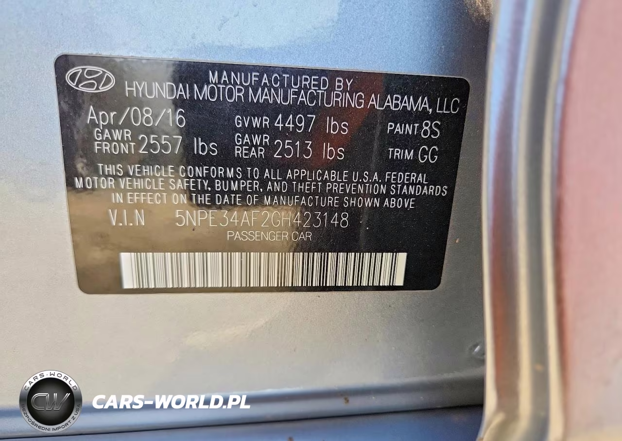 2016 Hyundai Sonata Sport VIN:5NPE34AF2GH423148 - 12