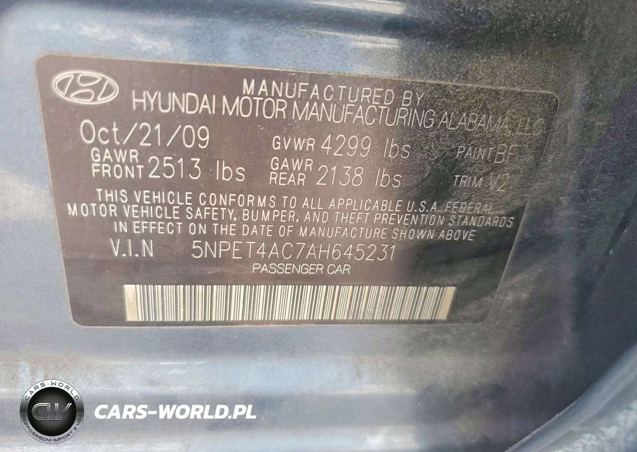 2010 Hyundai Sonata Gls VIN:5NPET4AC7AH645231 - 12