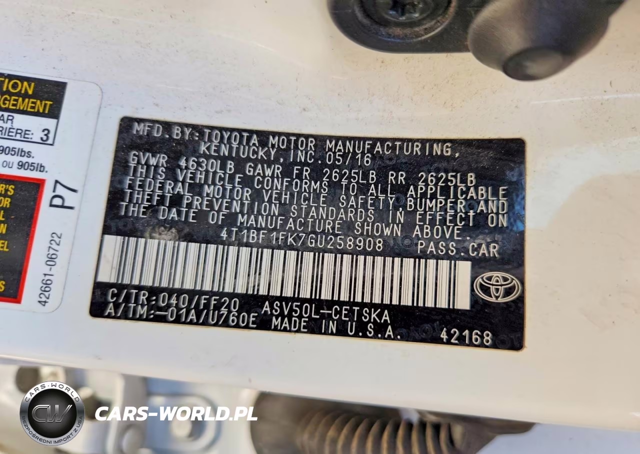 2016 Toyota Camry Se VIN:4T1BF1FK7GU258908 - 12