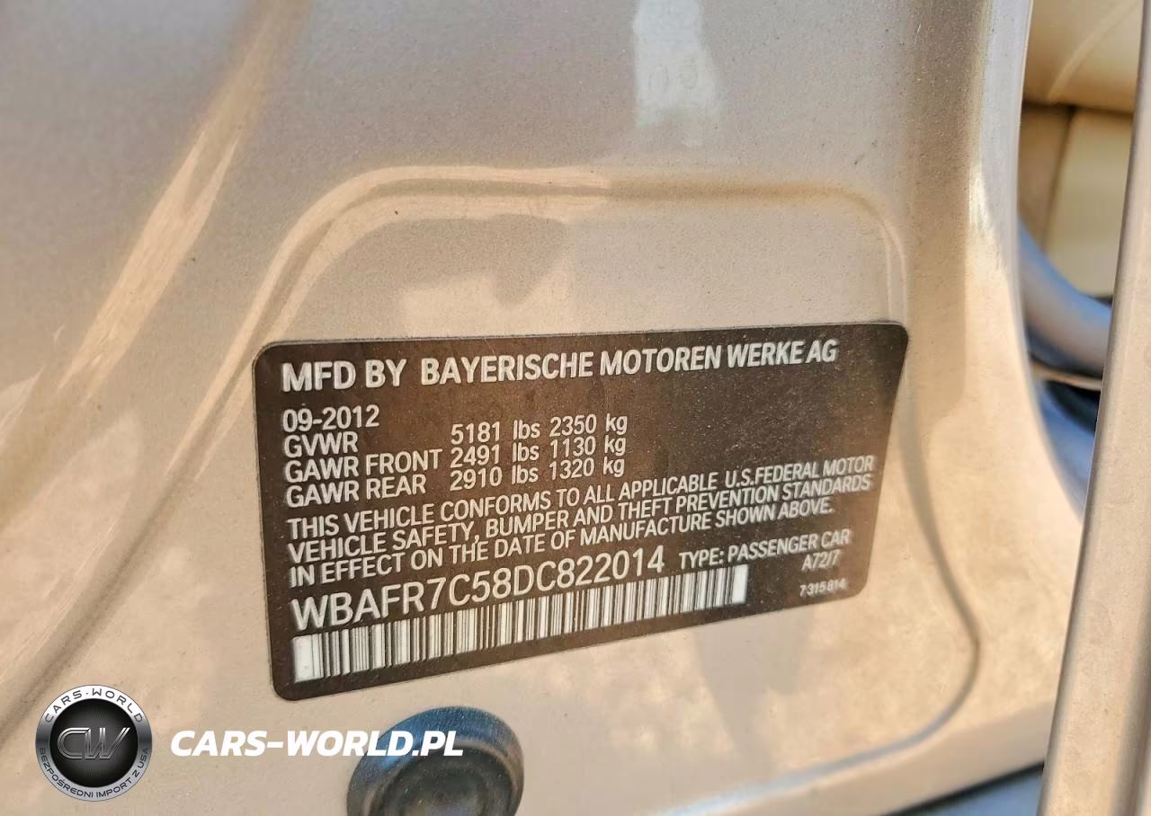 2013 BMW 535 I VIN:WBAFR7C58DC822014 - 12