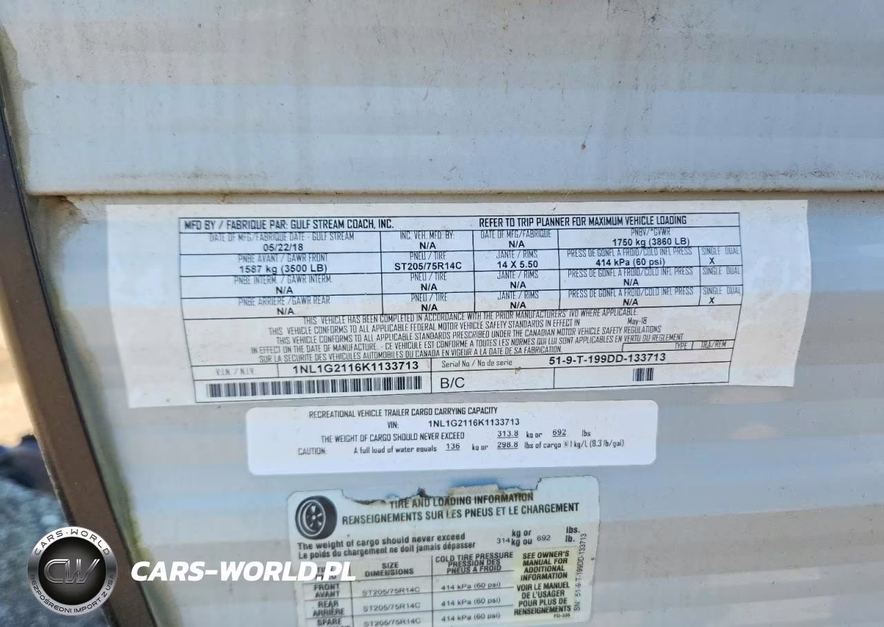 2019 Gulf Stream Ameri Lite Camper VIN:1NL1G2116K1133713 - 8