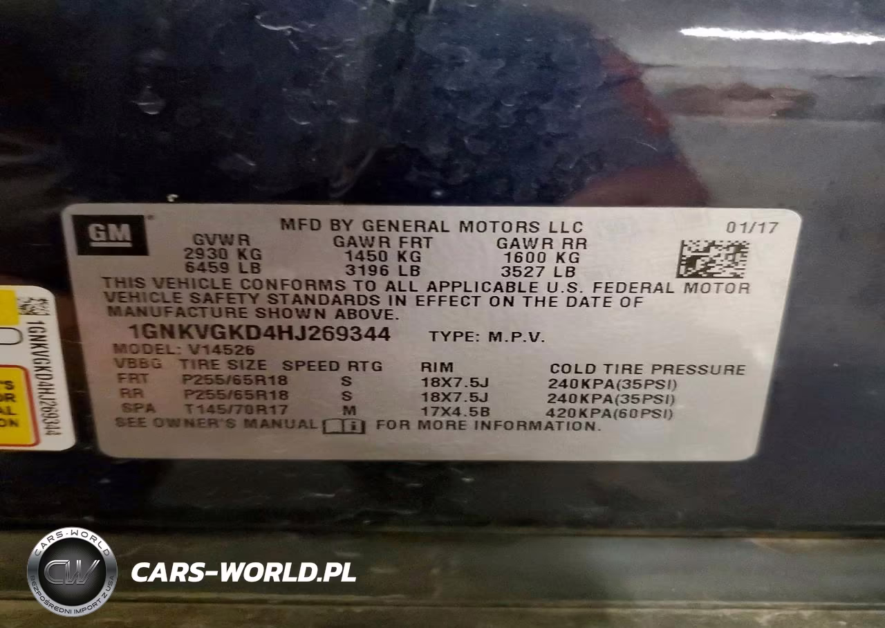 2017 Chevrolet Traverse Lt VIN:1GNKVGKD4HJ269344 - 13