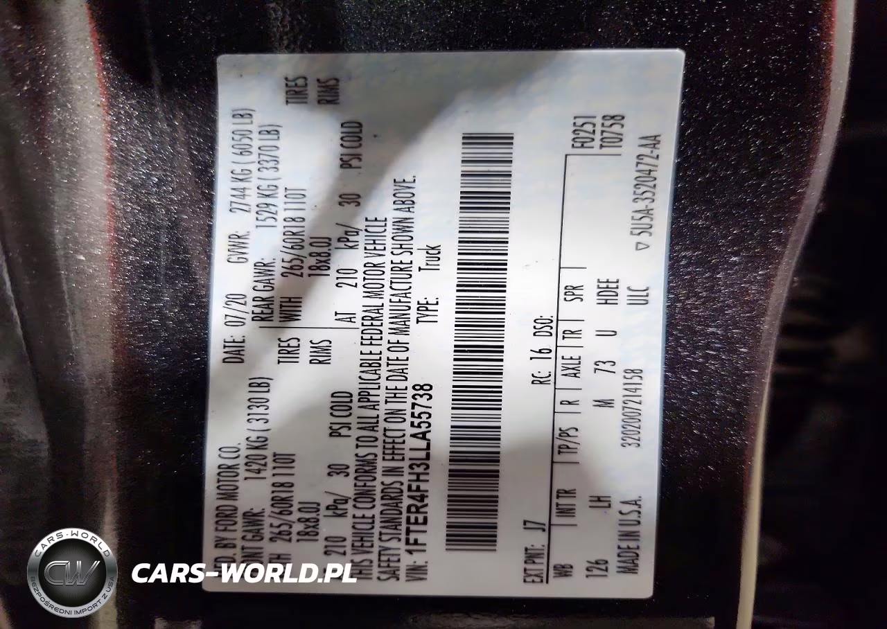 2020 Ford Ranger Xl VIN:1FTER4FH3LLA55738 - 13