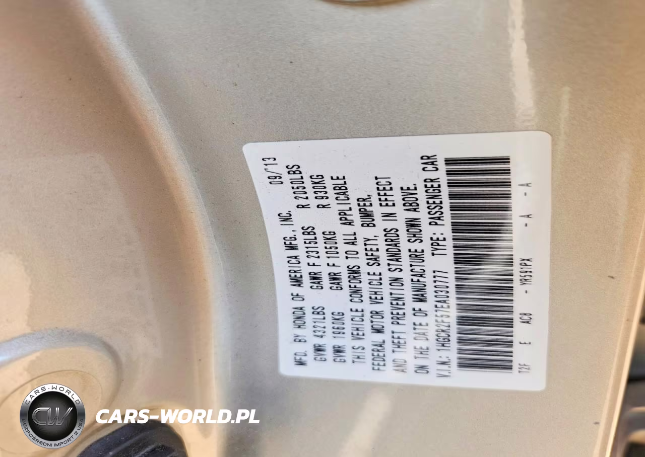 2014 Honda Accord Sport VIN:1HGCR2F57EA030777 - 12