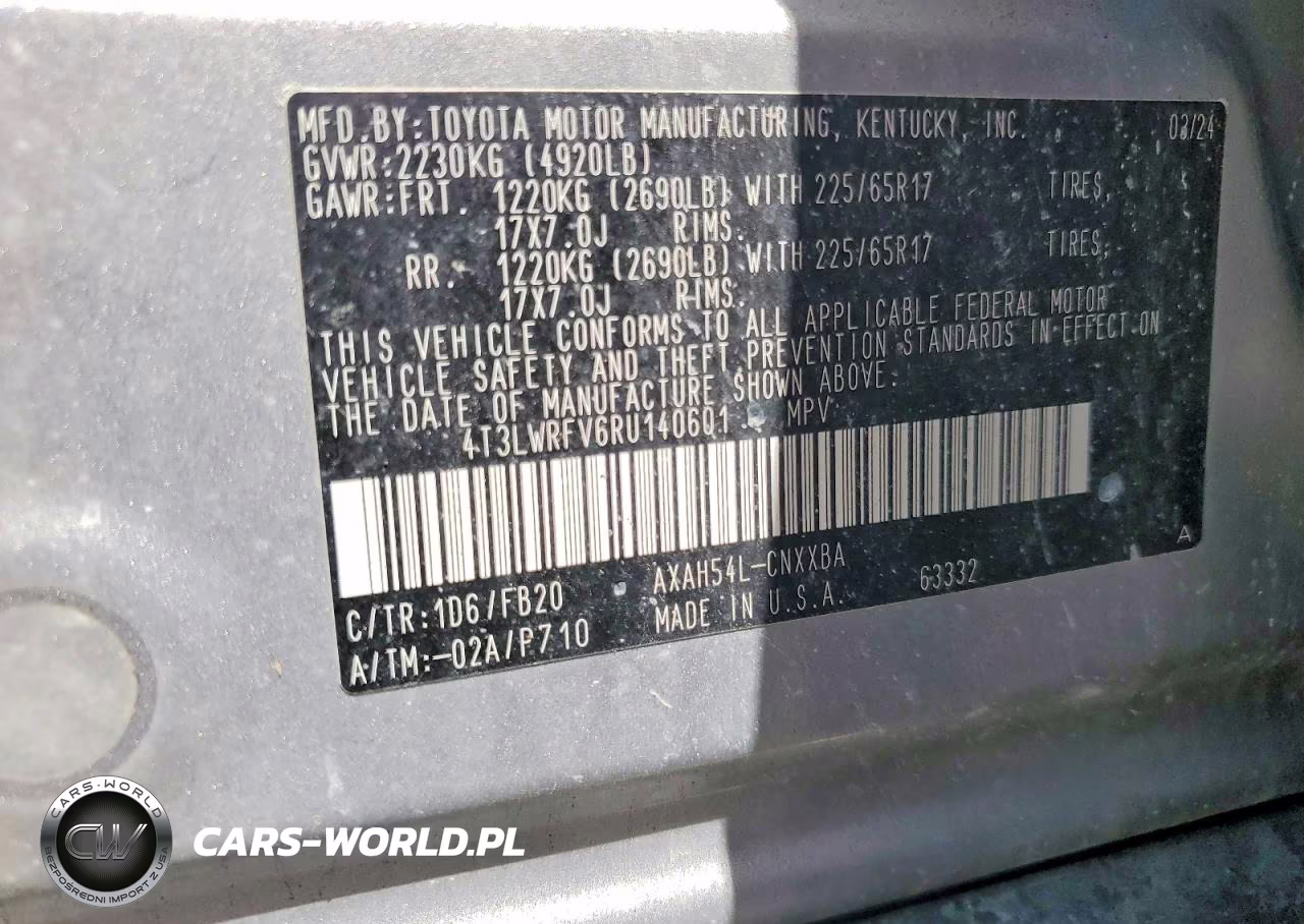 2024 Toyota Rav4 Le VIN:4T3LWRFV6RU140601 - 13
