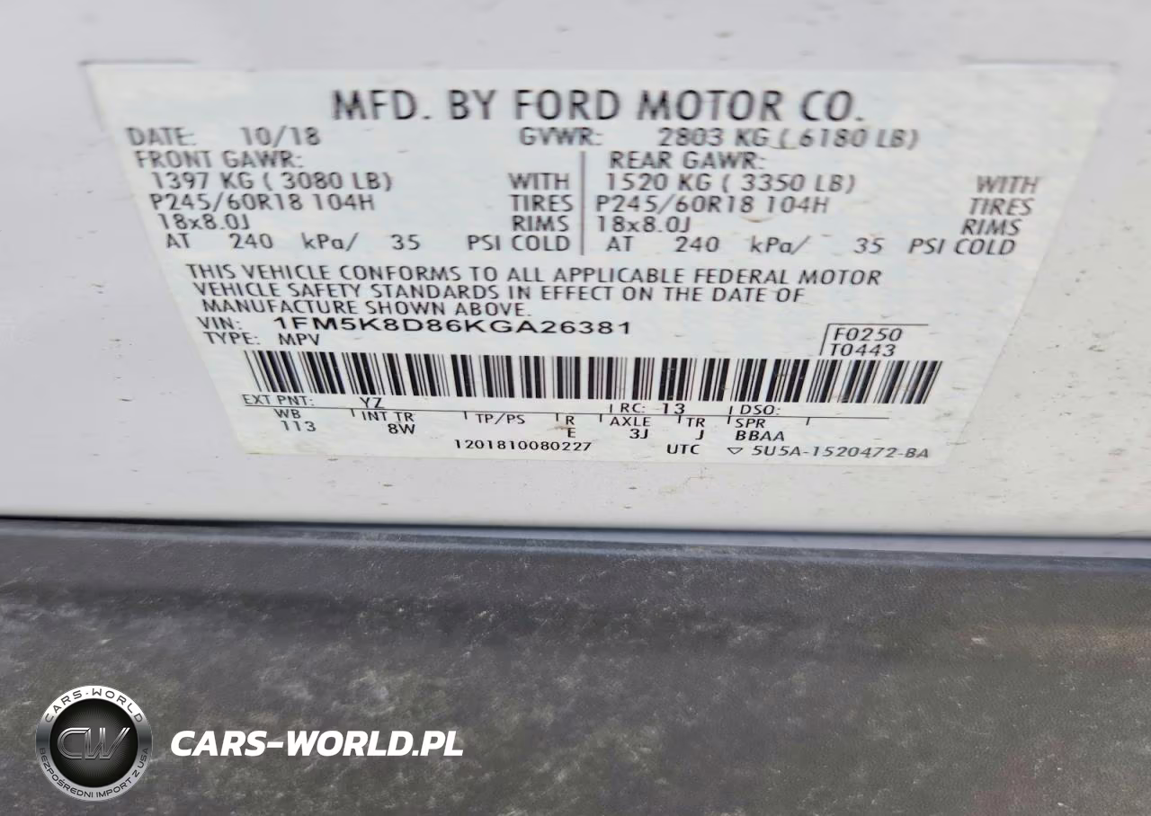 2019 Ford Explorer Xlt VIN:1FM5K8D86KGA26381 - 13