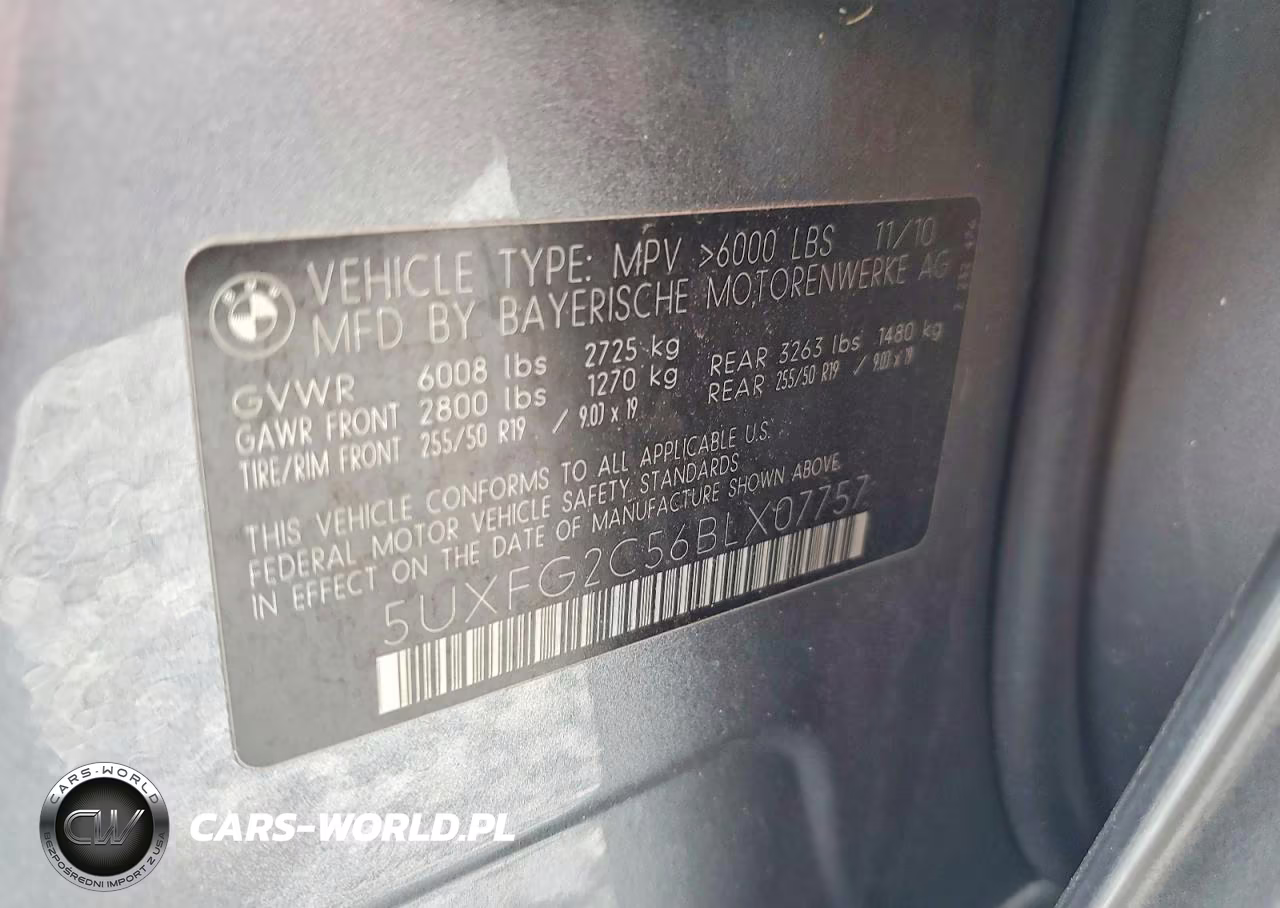2011 BMW X6 xDrive35I VIN:5UXFG2C56BLX07757 - 13