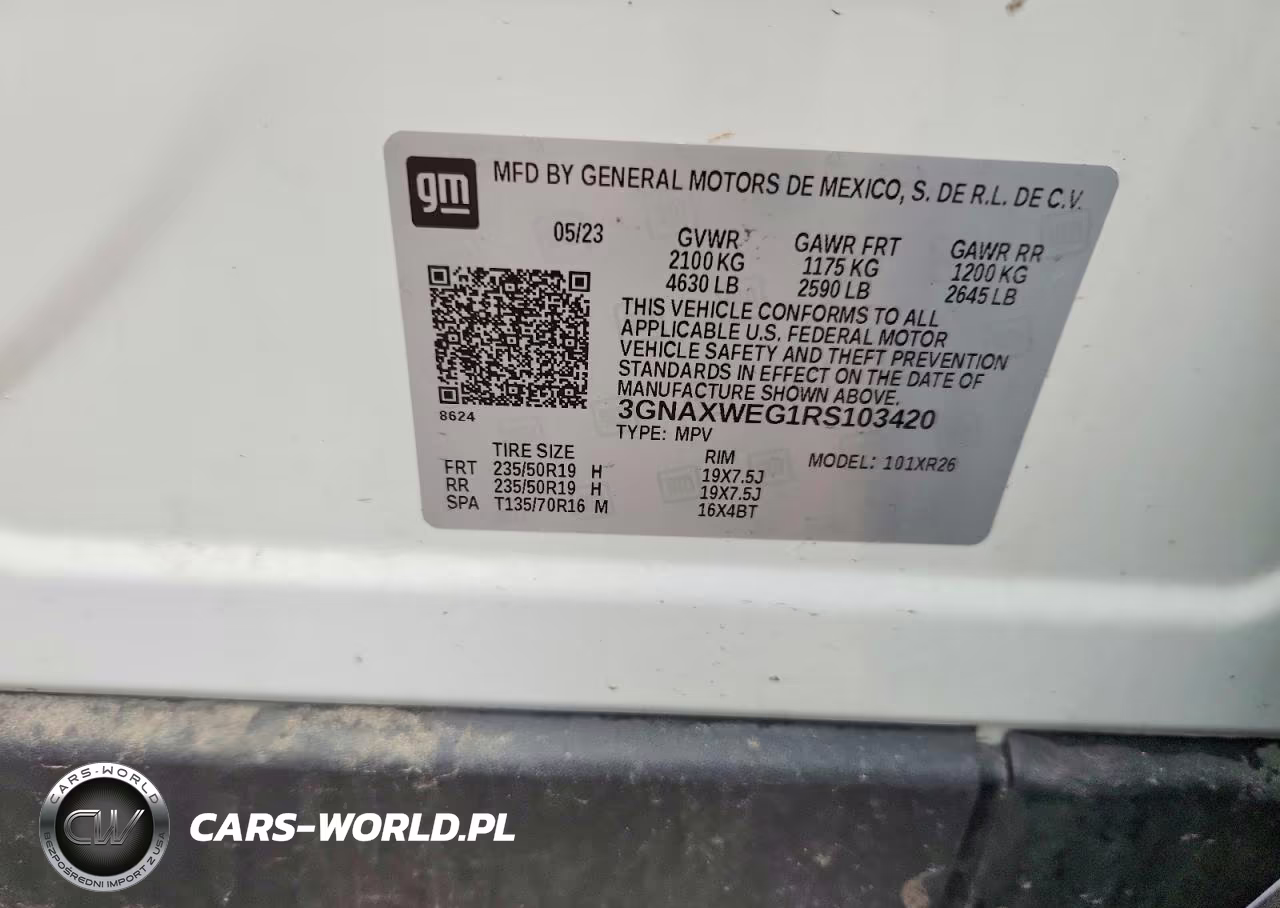 2024 Chevrolet Equinox Rs VIN:3GNAXWEG1RS103420 - 13
