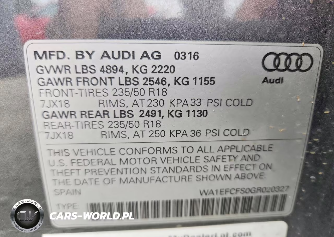 2016 Audi Q3 Premium Plus VIN:WA1EFCFS0GR020327 - 13