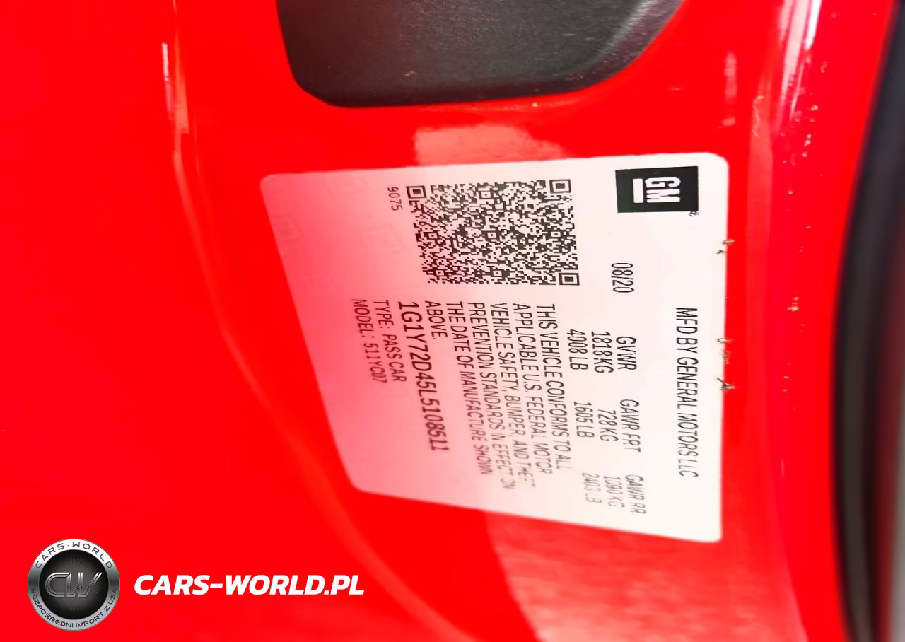 2020 Chevrolet Corvette Stingray 2Lt VIN:1G1Y72D45L5108511 - 12
