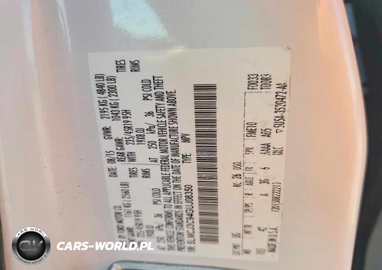 2016 Lincoln Mkc Reserve VIN:5LMCJ3C94GUJ08350 - 13