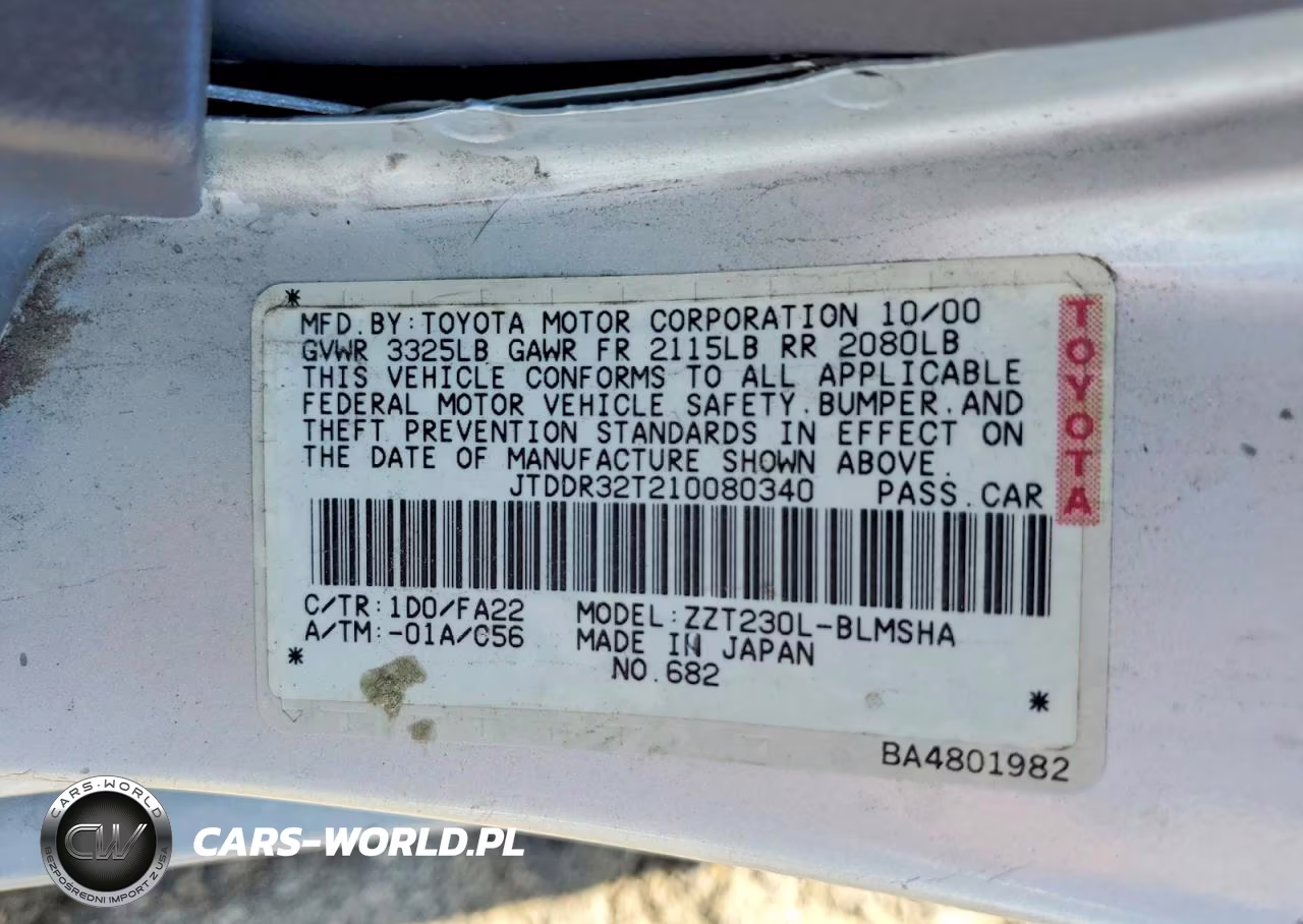 2001 Toyota Celica Gt VIN:JTDDR32T210080340 - 12