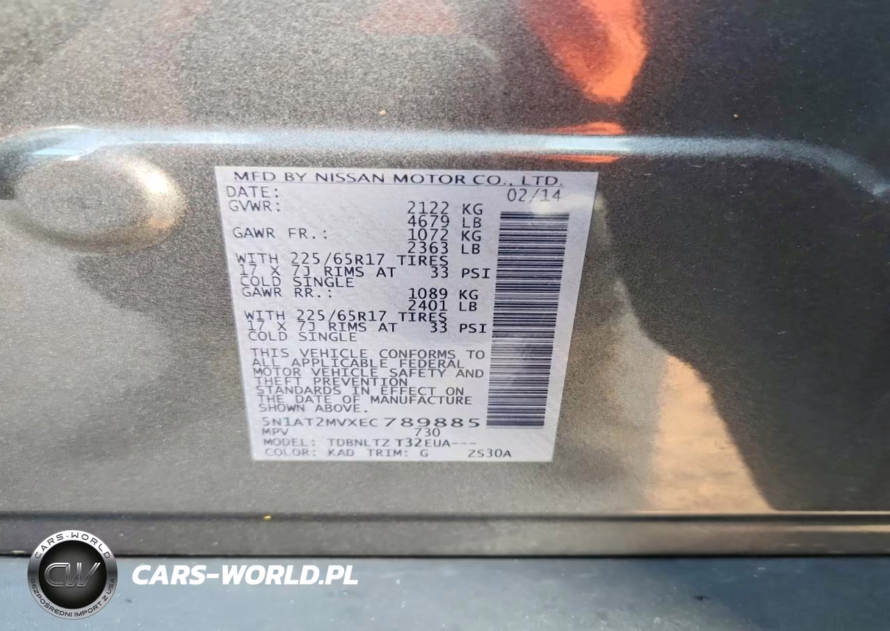2014 Nissan Rogue Sv VIN:5N1AT2MVXEC789885 - 13