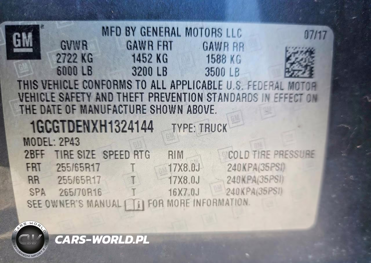 2017 Chevrolet Colorado Z71 VIN:1GCGTDENXH1324144 - 12