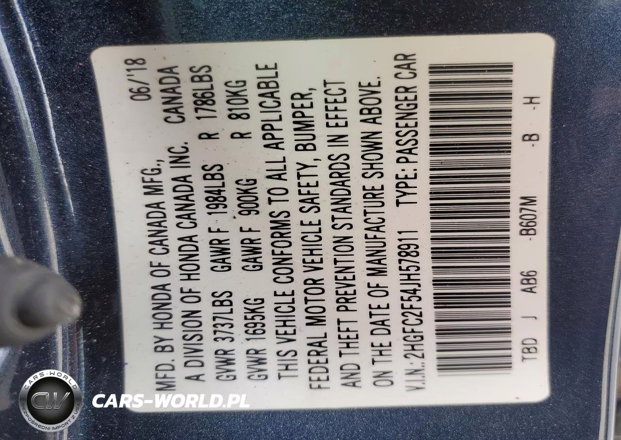 2018 Honda Civic Lx VIN:2HGFC2F54JH578911 - 12
