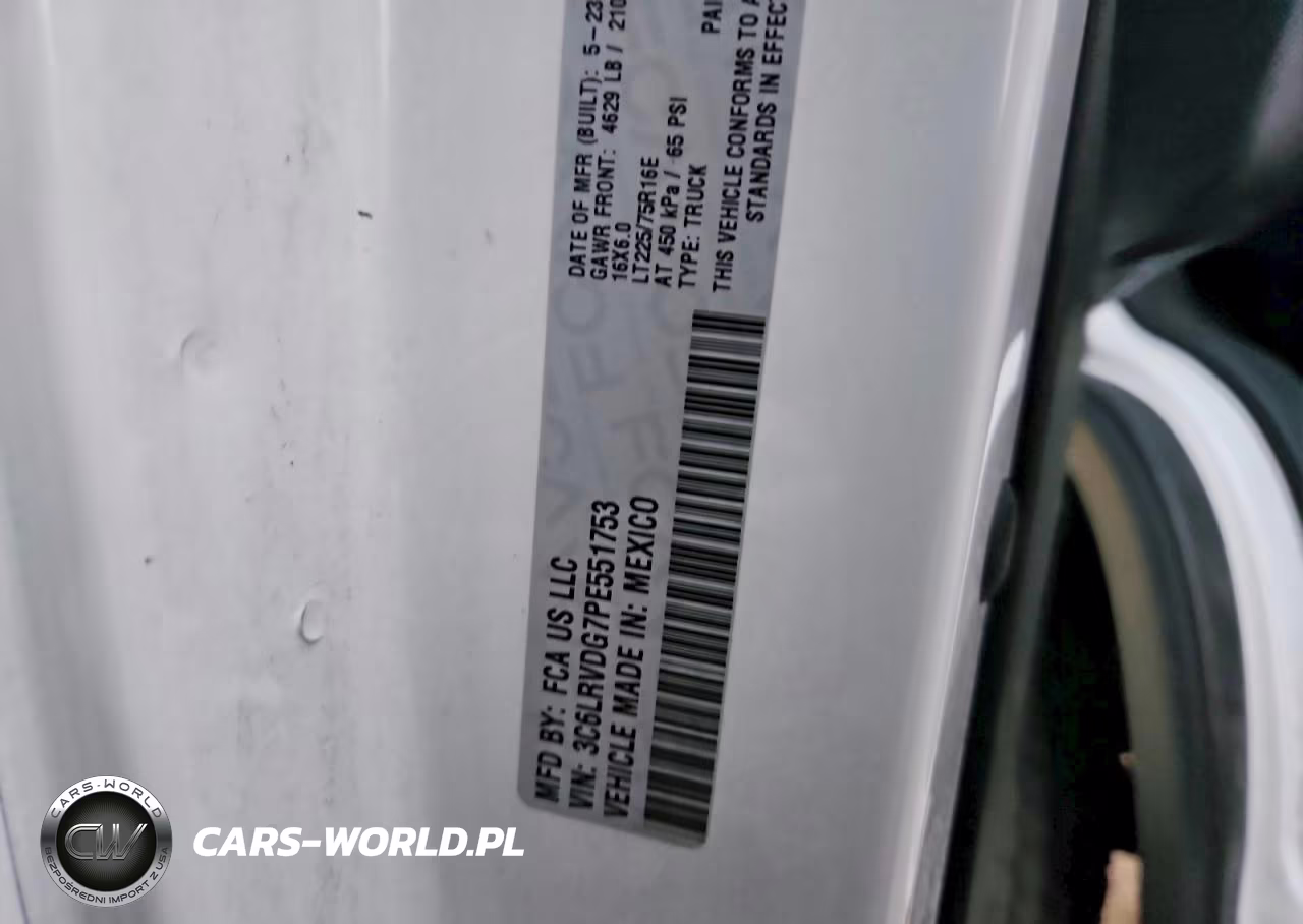 2023 Ram Promaster 2500 2500 High VIN:3C6LRVDG7PE551753 - 12