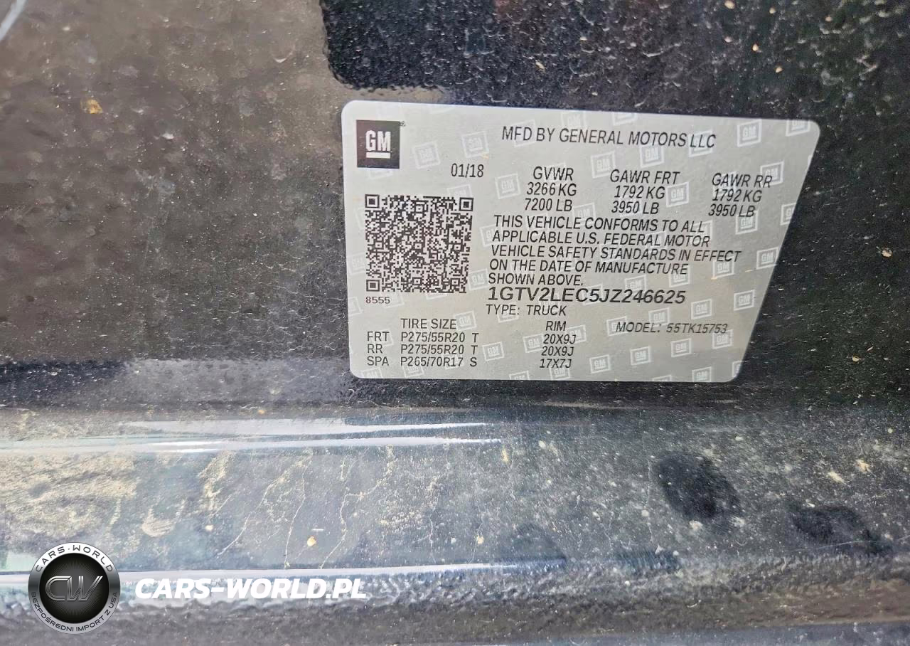 2018 GMC Sierra K1500 VIN:1GTV2LEC5JZ246625 - 12