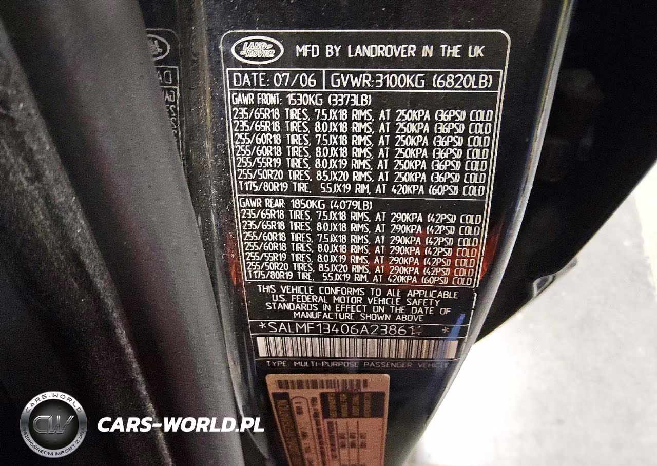 2006 Land Rover Range Rover Supercharged VIN:SALMF13406A238611 - 13