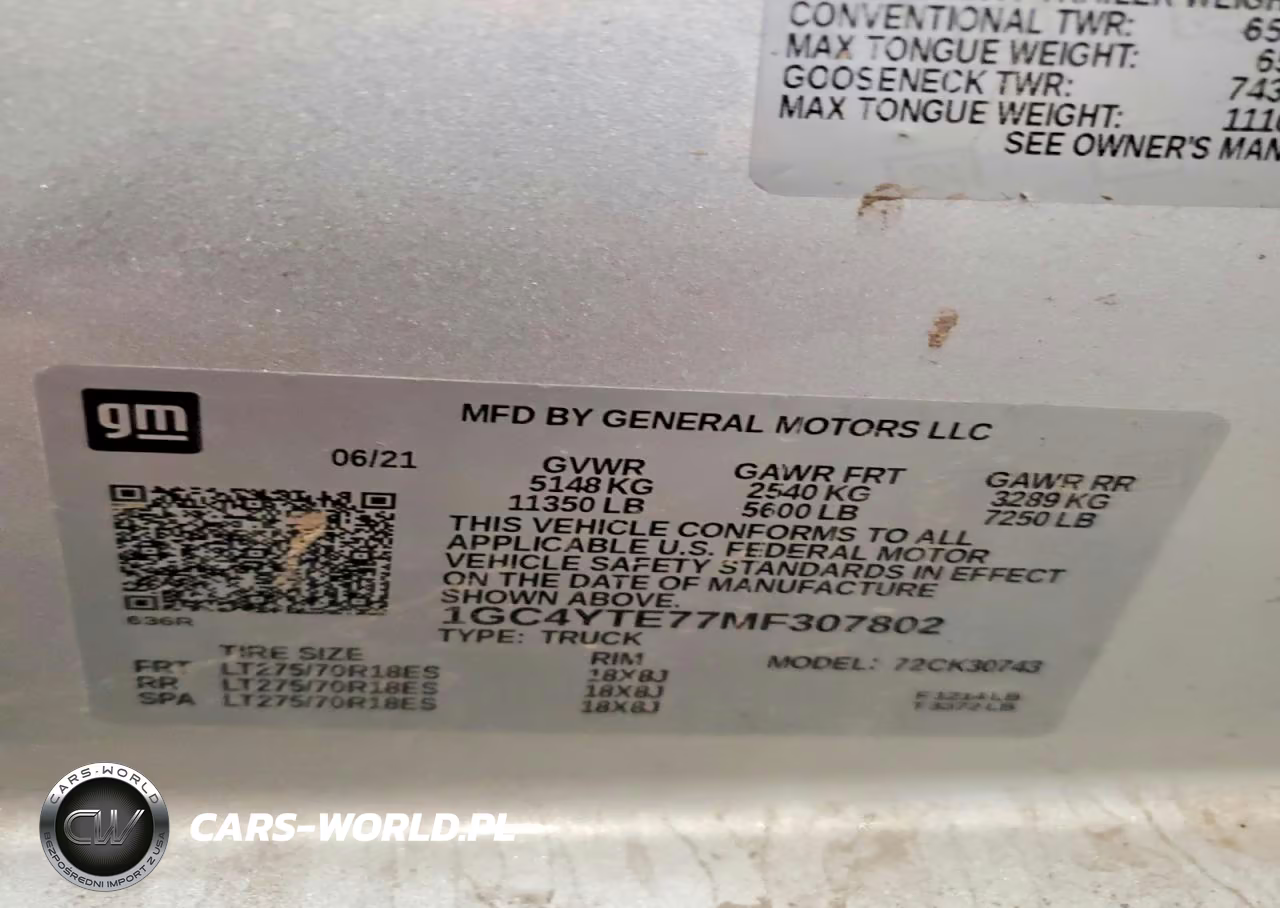2021 Chevrolet Silverado K3500 Lt VIN:1GC4YTE77MF307802 - 12
