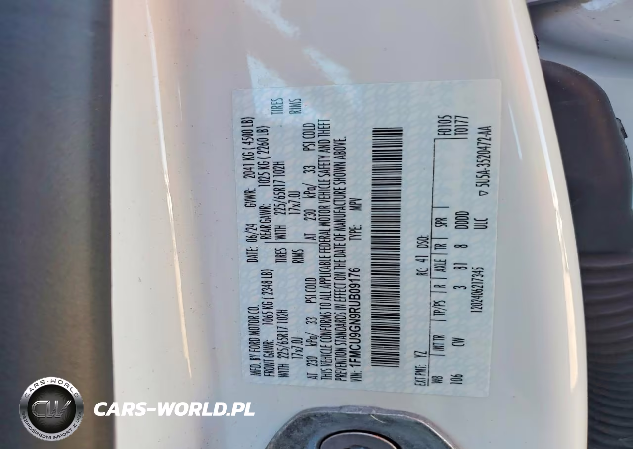 2024 Ford Escape Active VIN:1FMCU9GN9RUB09176 - 13