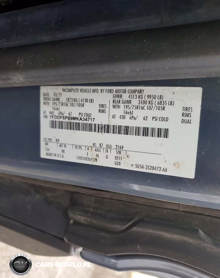 2021 Ford Transit Delivery Van VIN:1FDDF6P89MKA34717 - 13