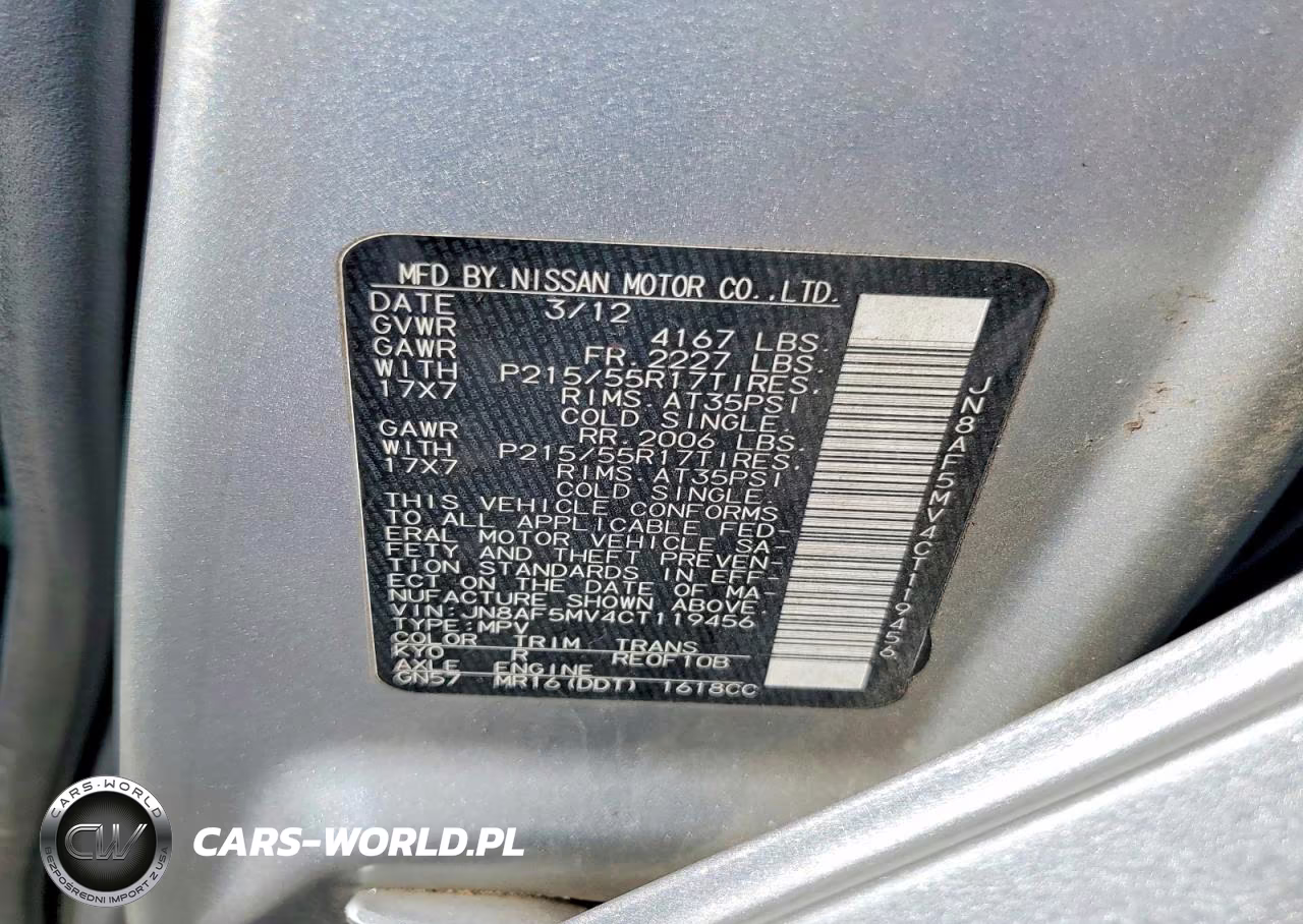 2012 Nissan Juke S VIN:JN8AF5MV4CT119456 - 12