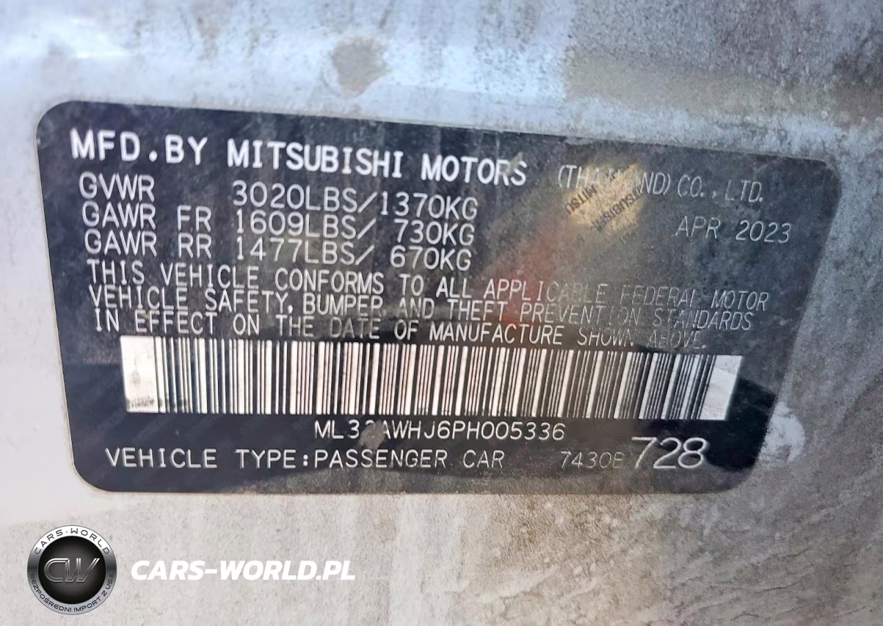 2023 Mitsubishi Mirage Se VIN:ML32AWHJ6PH005336 - 12