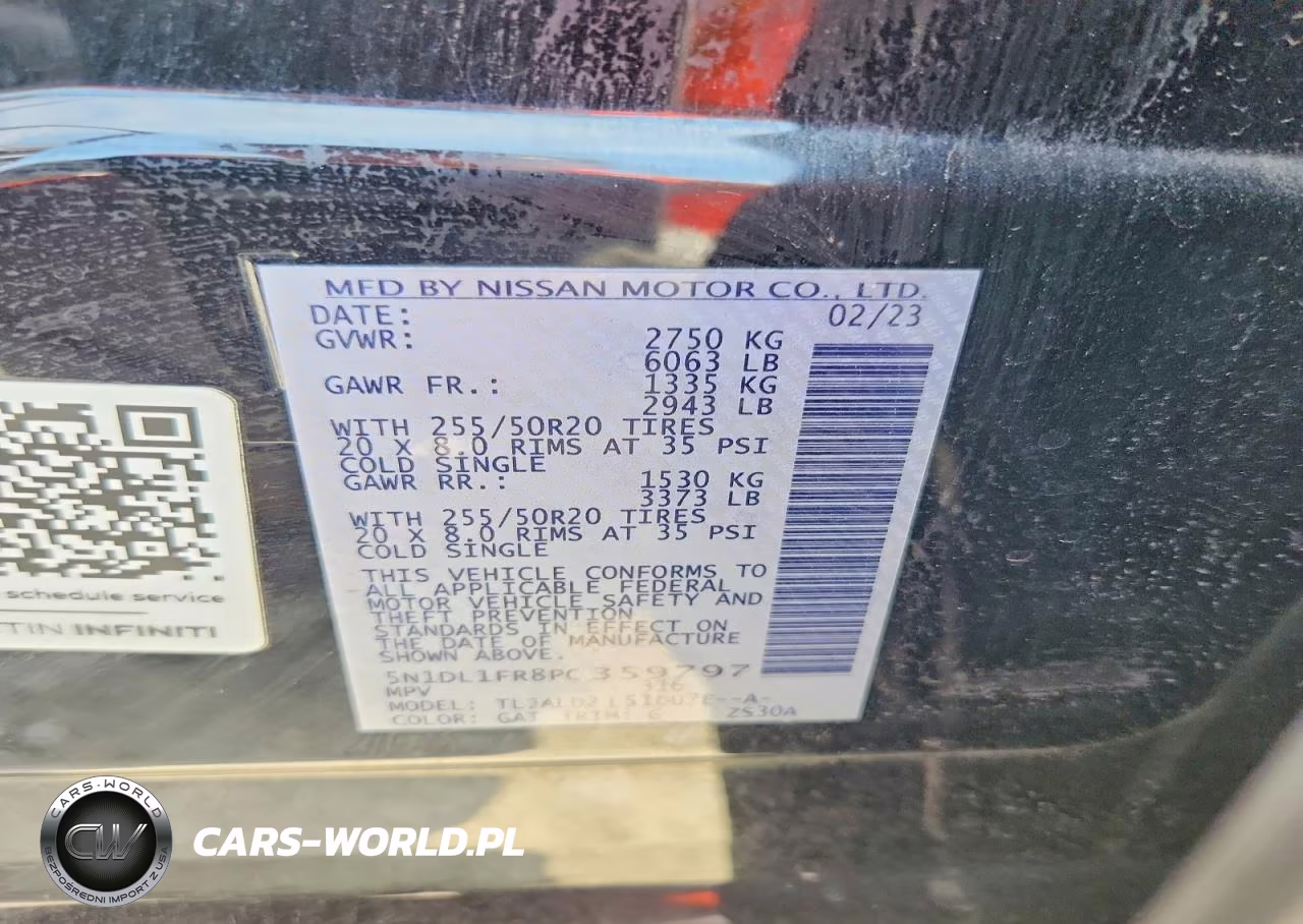 2023 Infiniti Qx60 Luxe VIN:5N1DL1FR8PC359797 - 12