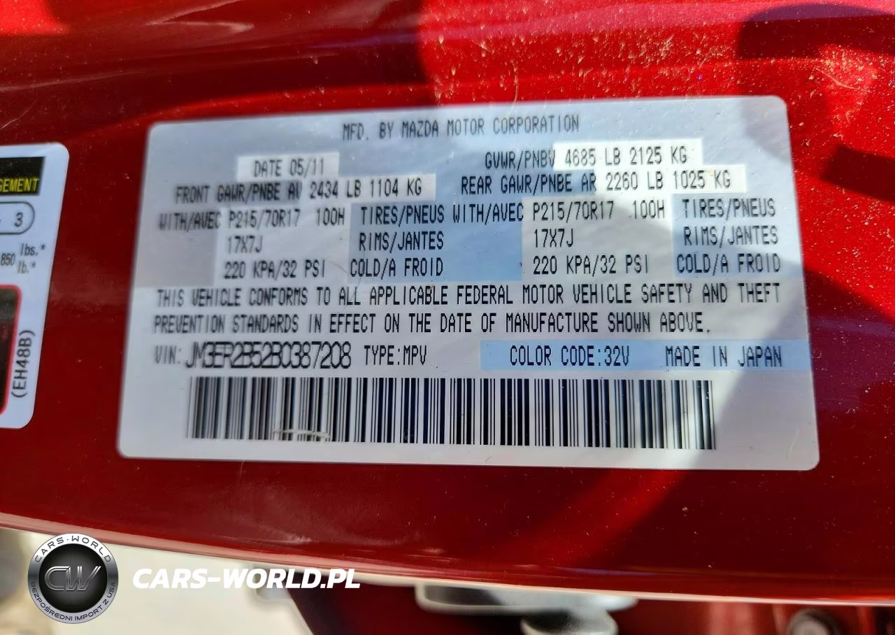 2011 Mazda Cx-7 VIN:JM3ER2B52B0387208 - 13