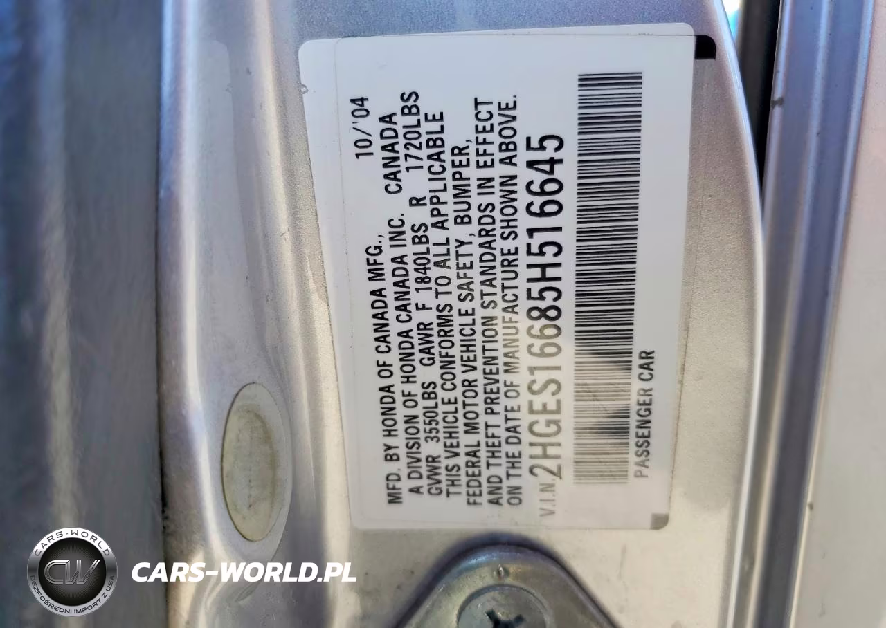 2005 Honda Civic Lx VIN:2HGES16685H516645 - 12