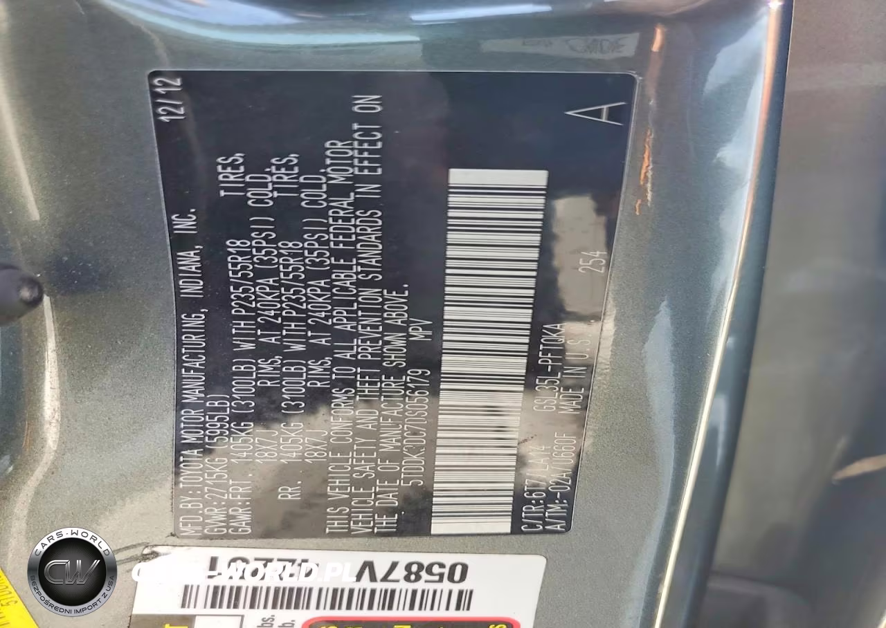 2013 Toyota Sienna Limited 7-Passenger VIN:5TDDK3DC7DS056179 - 13