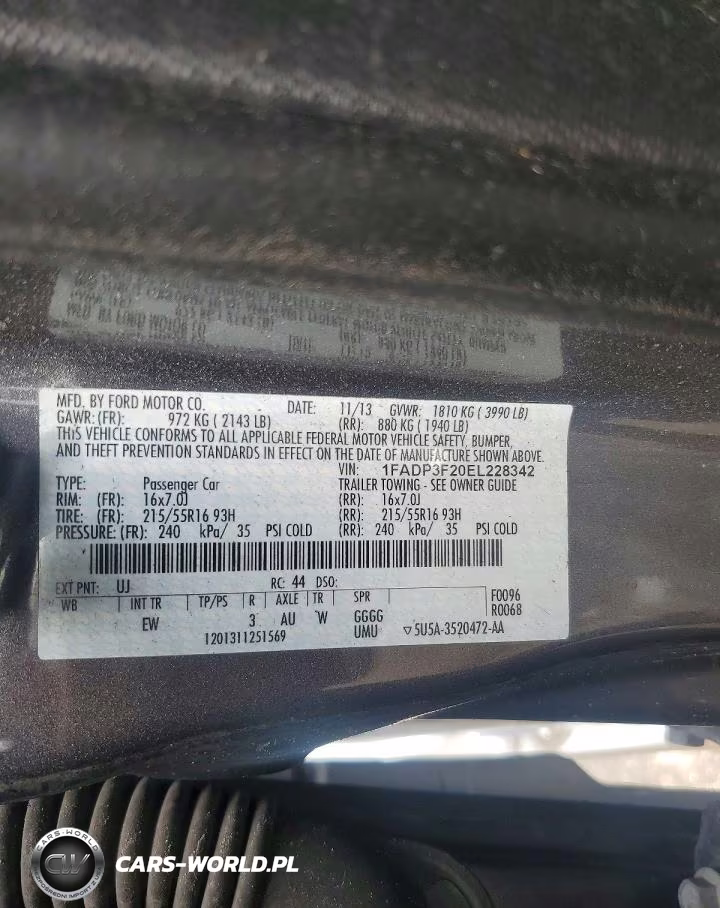 2014 Ford Focus Se VIN:1FADP3F20EL228342 - 12