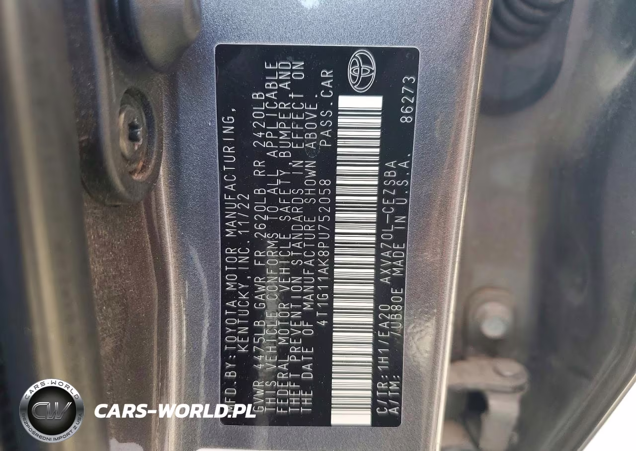 2023 Toyota Camry Se VIN:4T1G11AK8PU752058 - 12