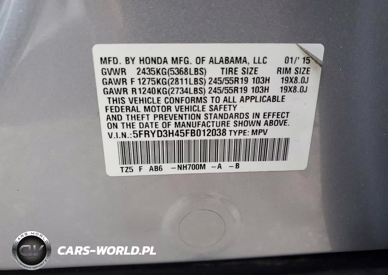 2015 Acura Mdx Technology VIN:5FRYD3H45FB012038 - 13