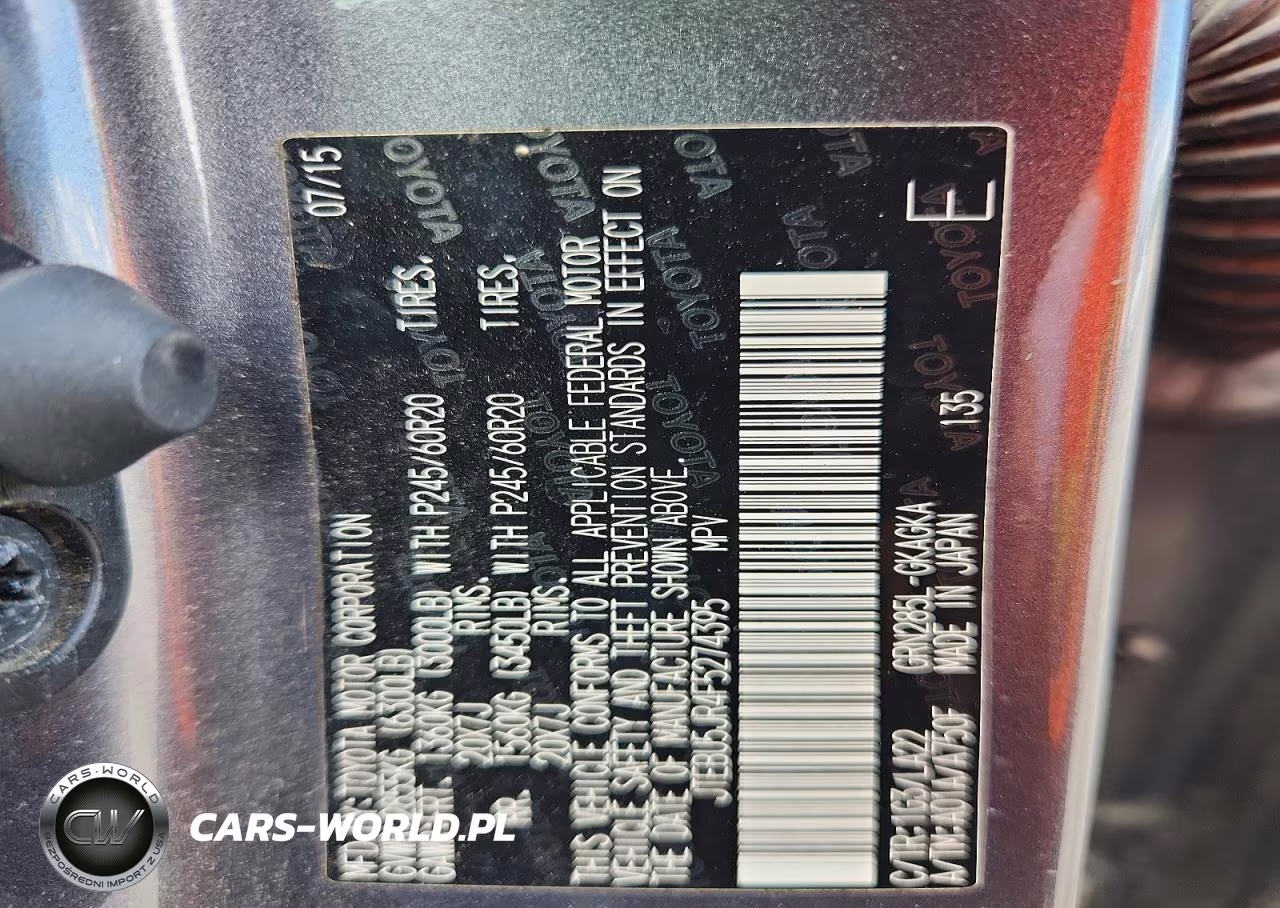 2015 Toyota 4Runner Limited VIN:JTEBU5JR4F5274395 - 14