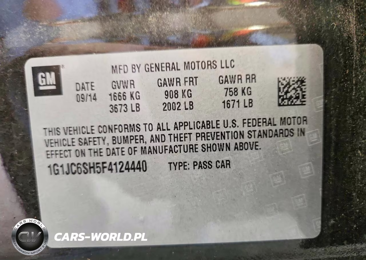 2015 Chevrolet Sonic Lt VIN:1G1JC6SH5F4124440 - 12