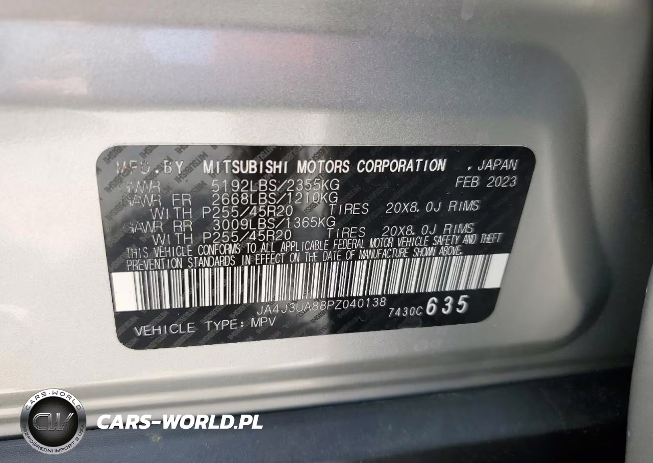 2023 Mitsubishi Outlander Se VIN:JA4J3UA88PZ040138 - 12